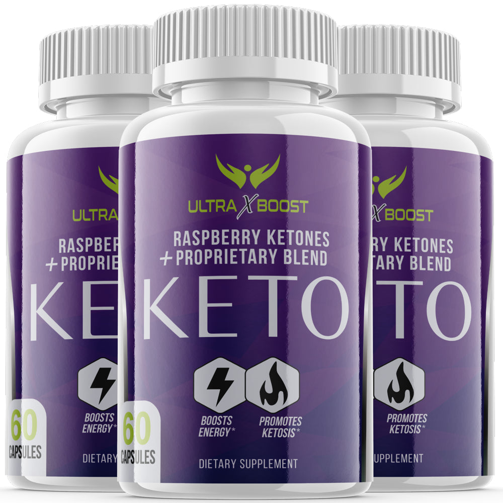 (3 Pack) Ultra X Boost Keto Diet Pills - Utilize Fat for Energy with Ketosis - Boost Energy & Focus, Manage Cravings, Support Metabolism - Supplement for Women and Men - 180 Capsules