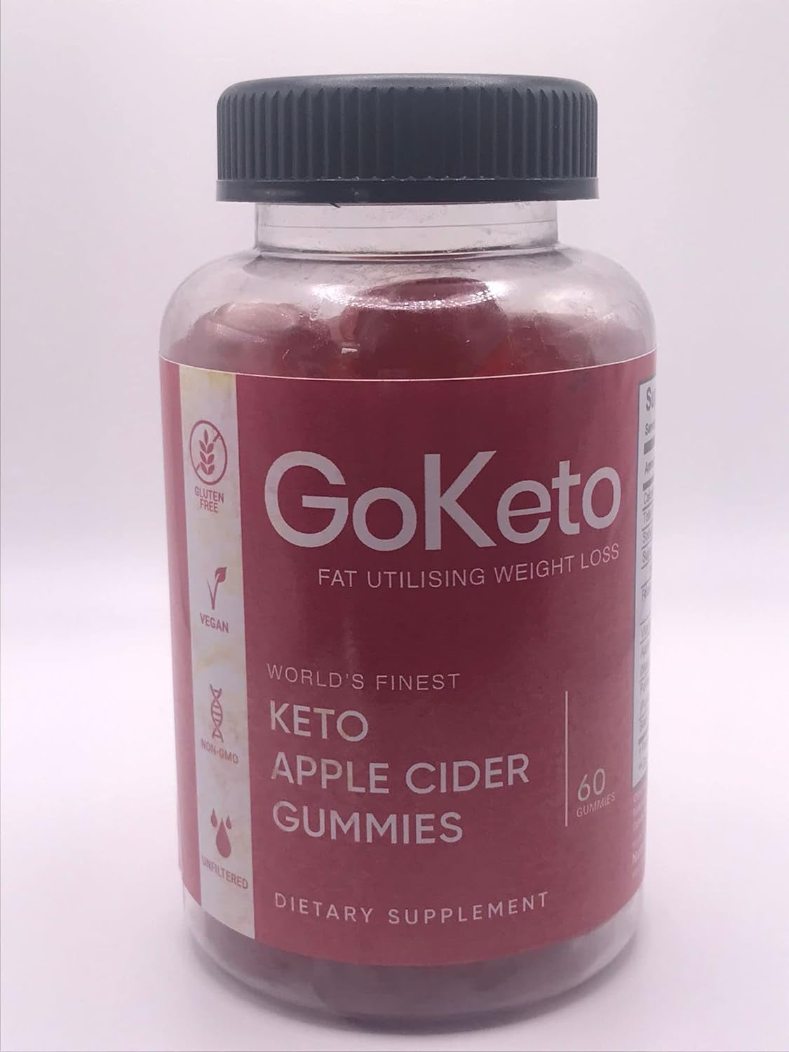 (1 Pack) Go Keto ACV Gummies, 60 Count, 1 Month Supply