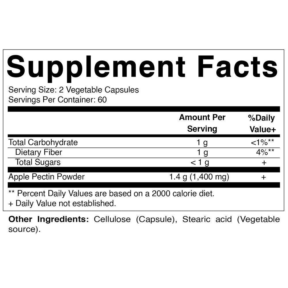 Vitamatic Apple Pectin 700 Mg 120 Veg Capsules