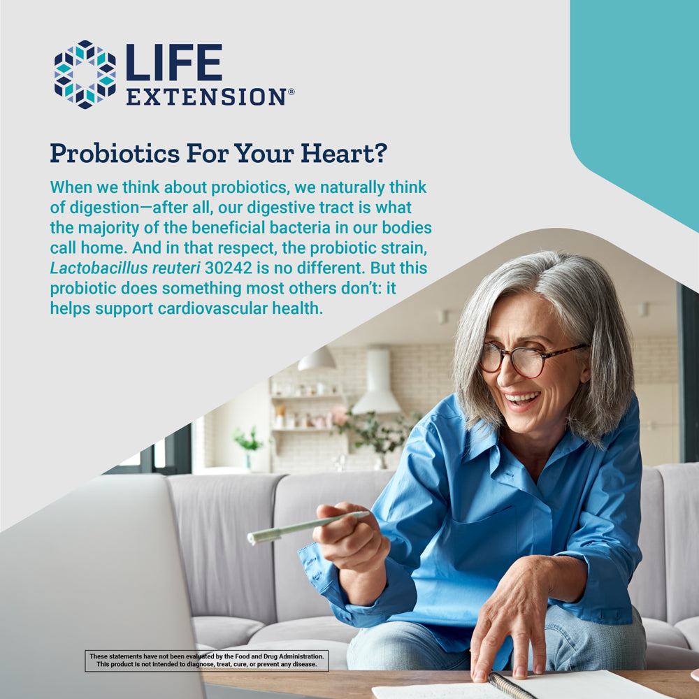 Life Extension FLORASSIST® Heart Health - Probiotic Supplement for Heart Health - Gluten-Free, Non-Gmo - 60 Vegetarian Capsules