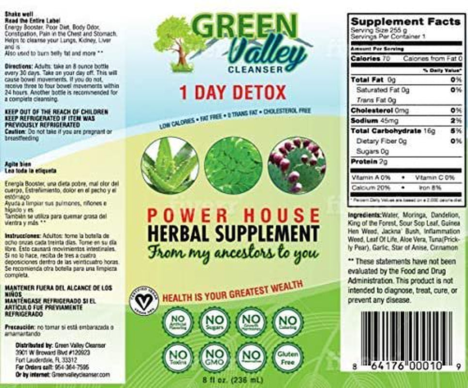 1 Day Colon Cleanse and Liver Detox, Ideal for Weight Loss and Energy Levels, Vegan Friendly