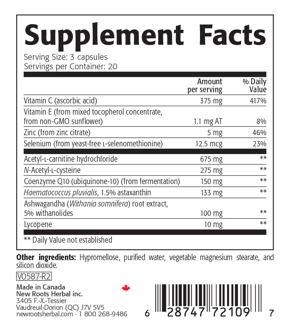 New Roots Herbal Male Fertility | Ashwagandha, Selenium, Lycopene and Eight Other Validated Nutraceuticals | 60 Veggie Caps