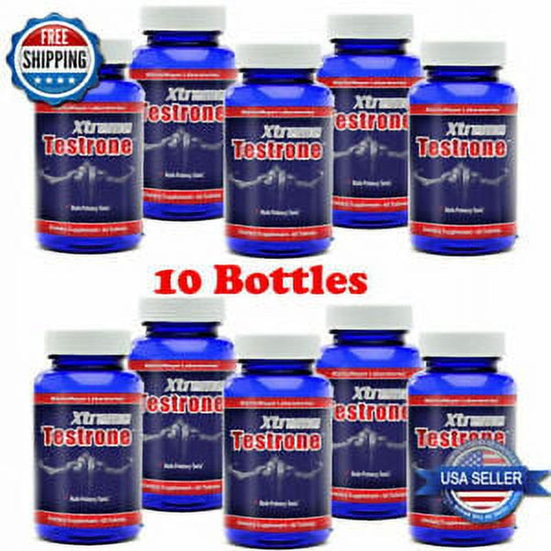 10 Bottles Xtreme Testrone Male Enhancement Testosterone Booster Enhancer Pills