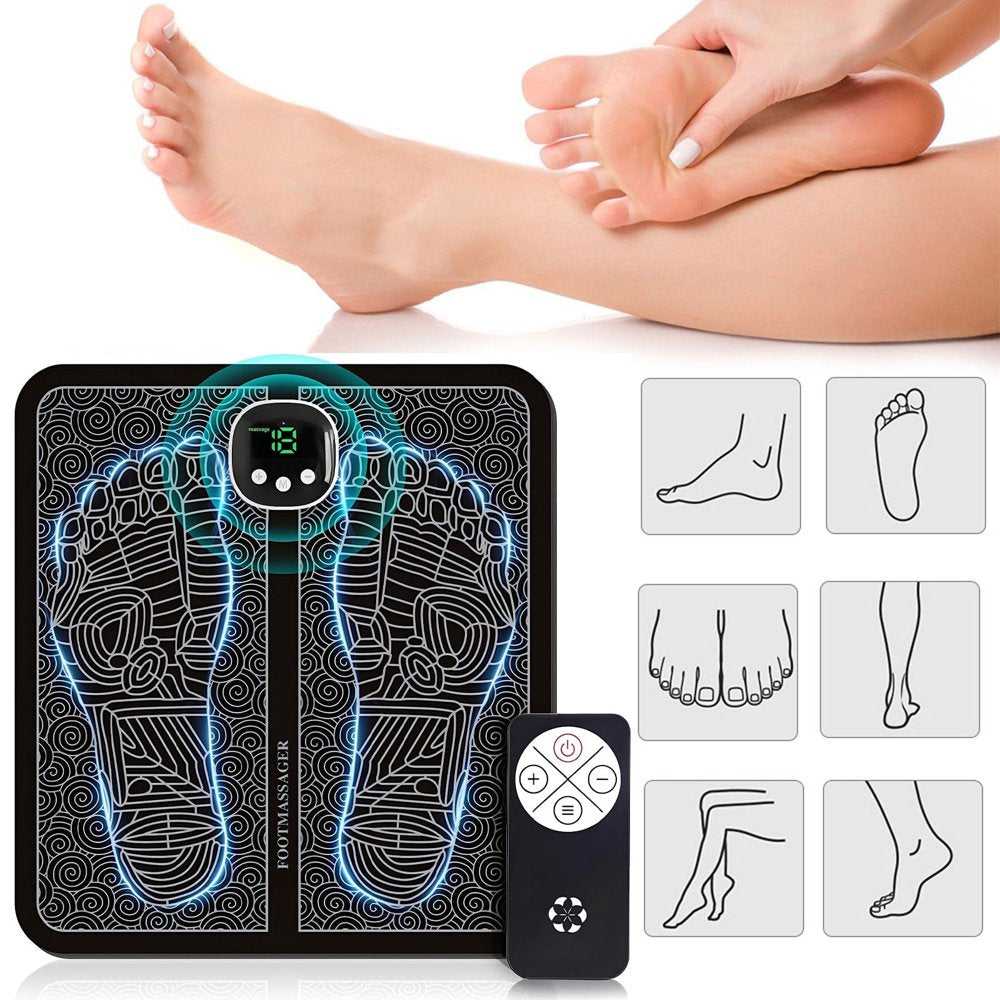 Weloille Foot Massager for Neuropathy Feet, Whole Body Massager for Neuropathy, Foot Massager for Circulation and Pain Relief, for Those Who Stand and Work All Day (8 Modes, 19Th Gear)