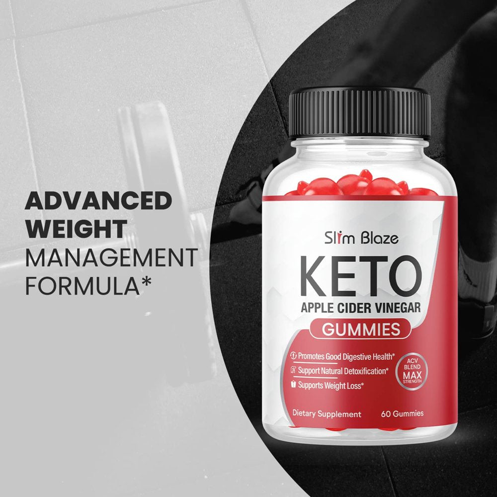 (1 Pack) Slim Blaze Keto ACV Gummies - Supplement for Weight Loss - Energy & Focus Boosting Dietary Supplements for Weight Management & Metabolism - Fat Burn - 60 Gummies