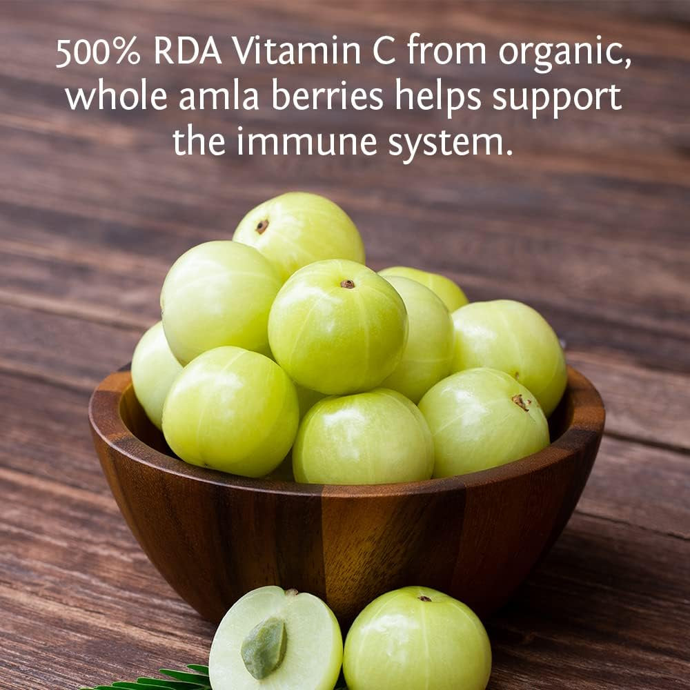 Sunwarrior Organic Vitamin C Capsules | Natural Vitamin C from Amla Berries, 60 Ct