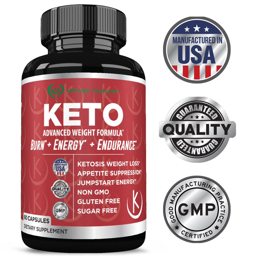 Whole Nature Keto Weight Loss Diet Pills : Rapid Fat Burner, Metabolism & Energy, 60 Pills