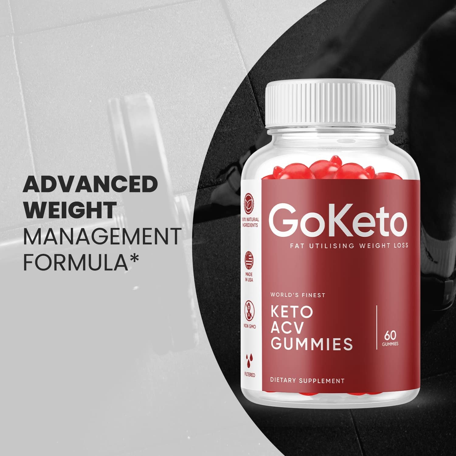 (2 Pack) Go Keto ACV Gummies - Goketo Gummies with ACV, Go Keto Ketosis Gummies with Apple Cider Vinegar - Vegan, Non GMO - Advanced Formula Ketogenic (120 Capsules)