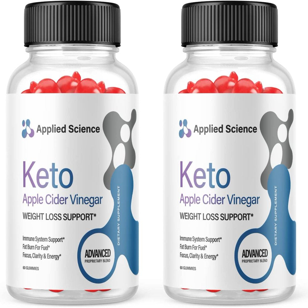 (2 Pack) Applied Science Keto ACV Gummies - Supplement for Weight Loss - Energy & Focus Boosting Dietary Supplements for Weight Management & Metabolism - Fat Burn - 120 Gummies