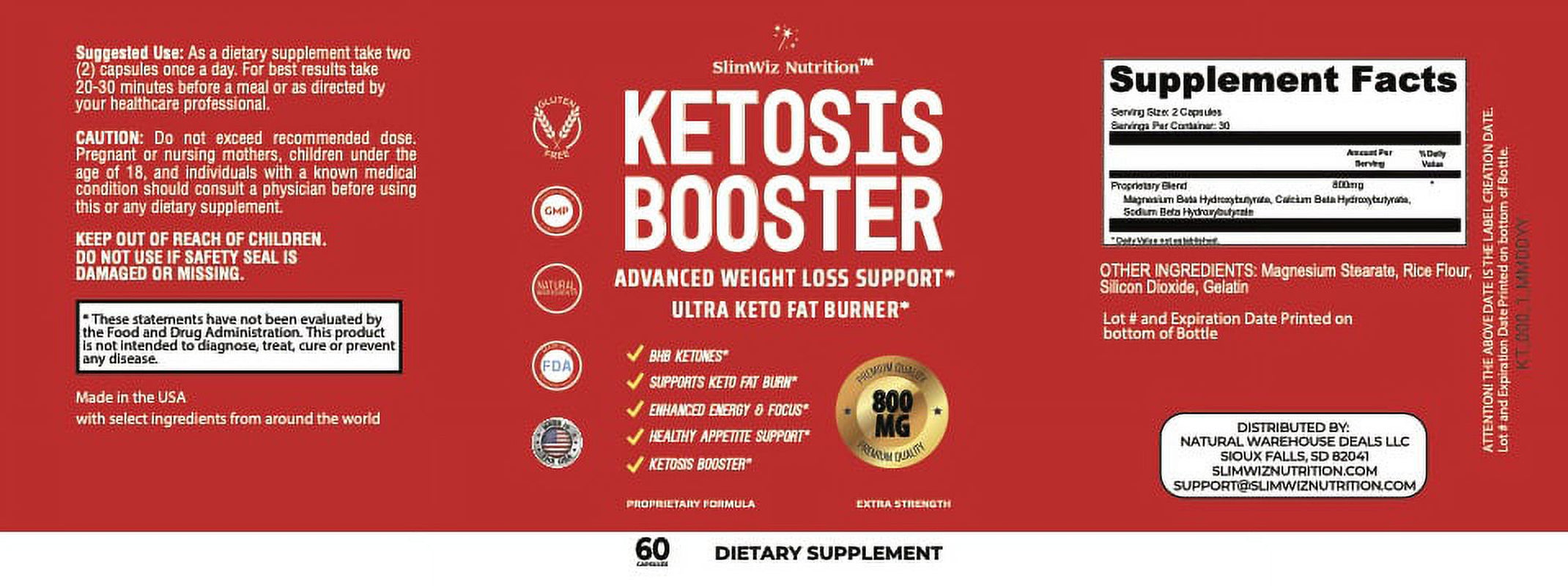 Ketosis Booster Keto Pills - Get into Ketosis Fast for Optimal Fat Burning & Weight Loss, Quick Results - 1 Bottle