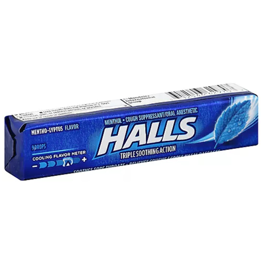 HALLS Mentho-Lyptus Cough Drops, 20 Packs of 9 Drops (180 Total Drops)