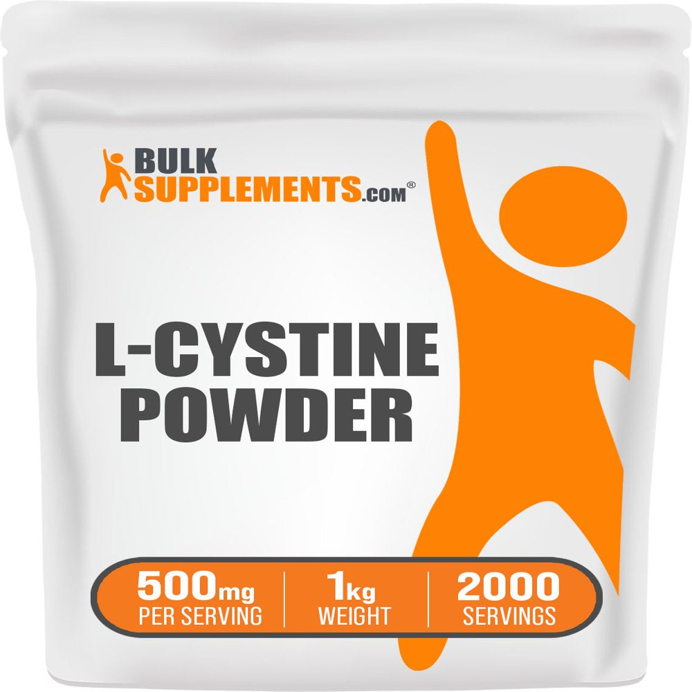 Bulksupplements.Com L-Cystine Powder, Amino Acid Supplement for Lungs Support and Hair Support, Cystine Supplement (1 Kilogram - 2.2 Lbs - 2000 Servings)