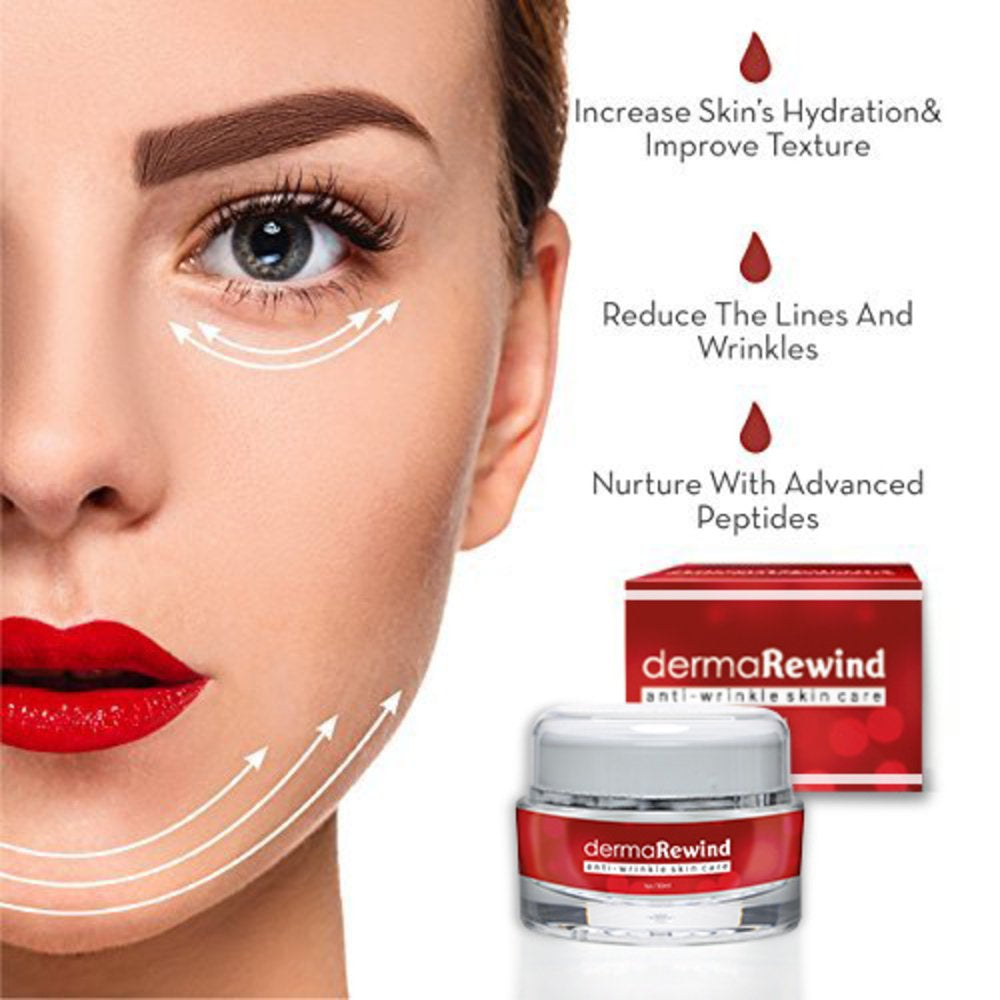 Derma Rewind - Anti-Wrinkle Skin Care - Ageless Moisturizer - Boost Collagen and Elastin - Diminish Wrinkles and Fine Lines - Ultimate Skincare Solution - 1Oz