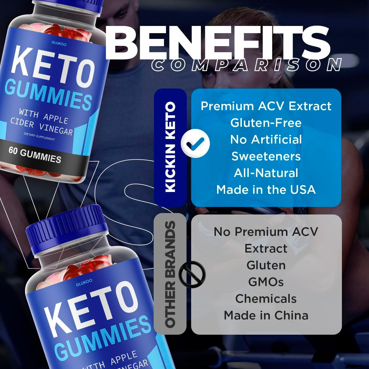 (3 Pack) Kickin Keto ACV Gummies, Kickinketo ACV Gummies Advanced Weight Loss, Kickinketo, Kickin Gummies, Kickin, Kickingummies, Kicking Keto, Tank, K3, for 90 Days