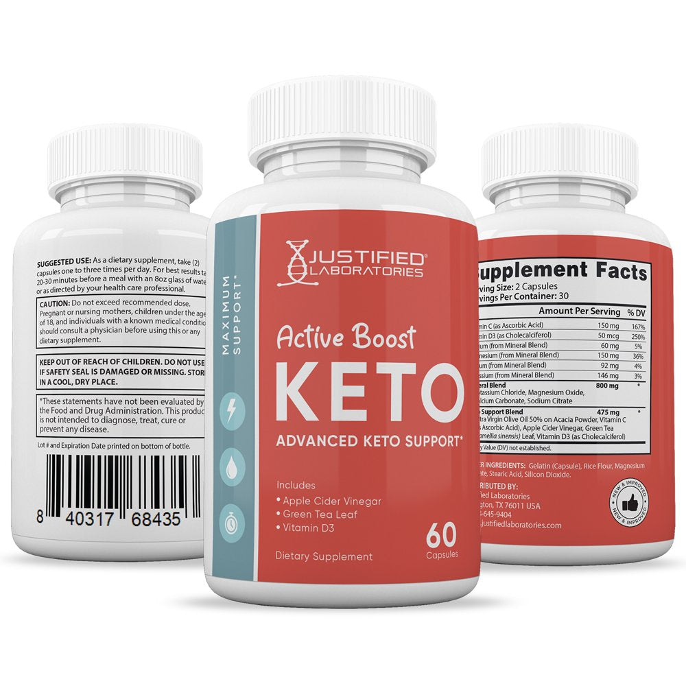 (3 Pack) Active Boost Keto ACV Pills 1275Mg Alternative to Gummies Dietary Supplement 180 Capsules