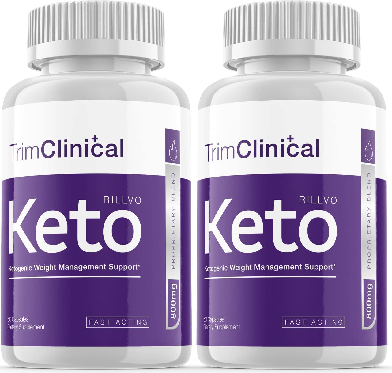 (2 Pack) Trim Clinical Keto Advanced Ketogenic Formula (120 Capsules)