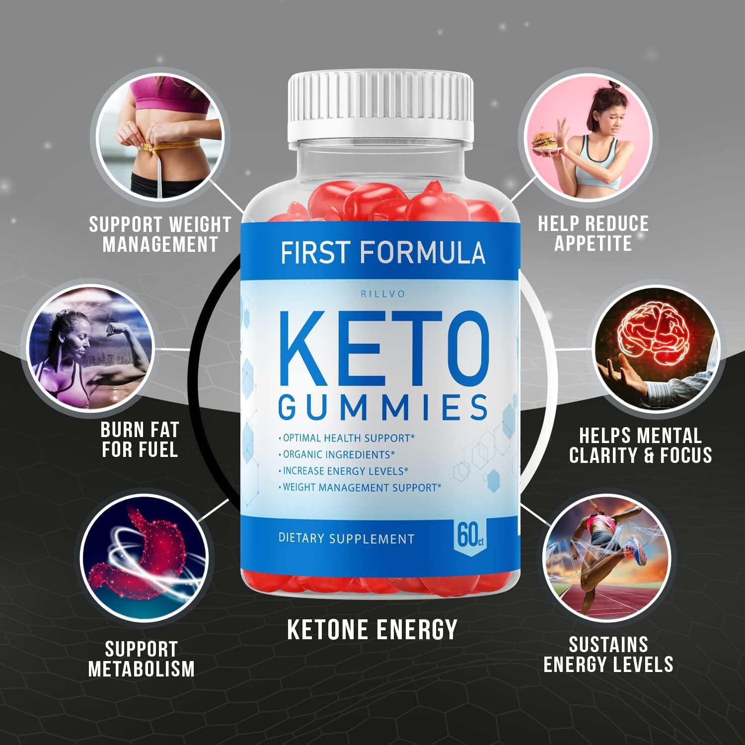 First Formula Keto ACV Gummies Advanced First Formula Keto Apple Cider Vinegar Gummies (60 Gummies)