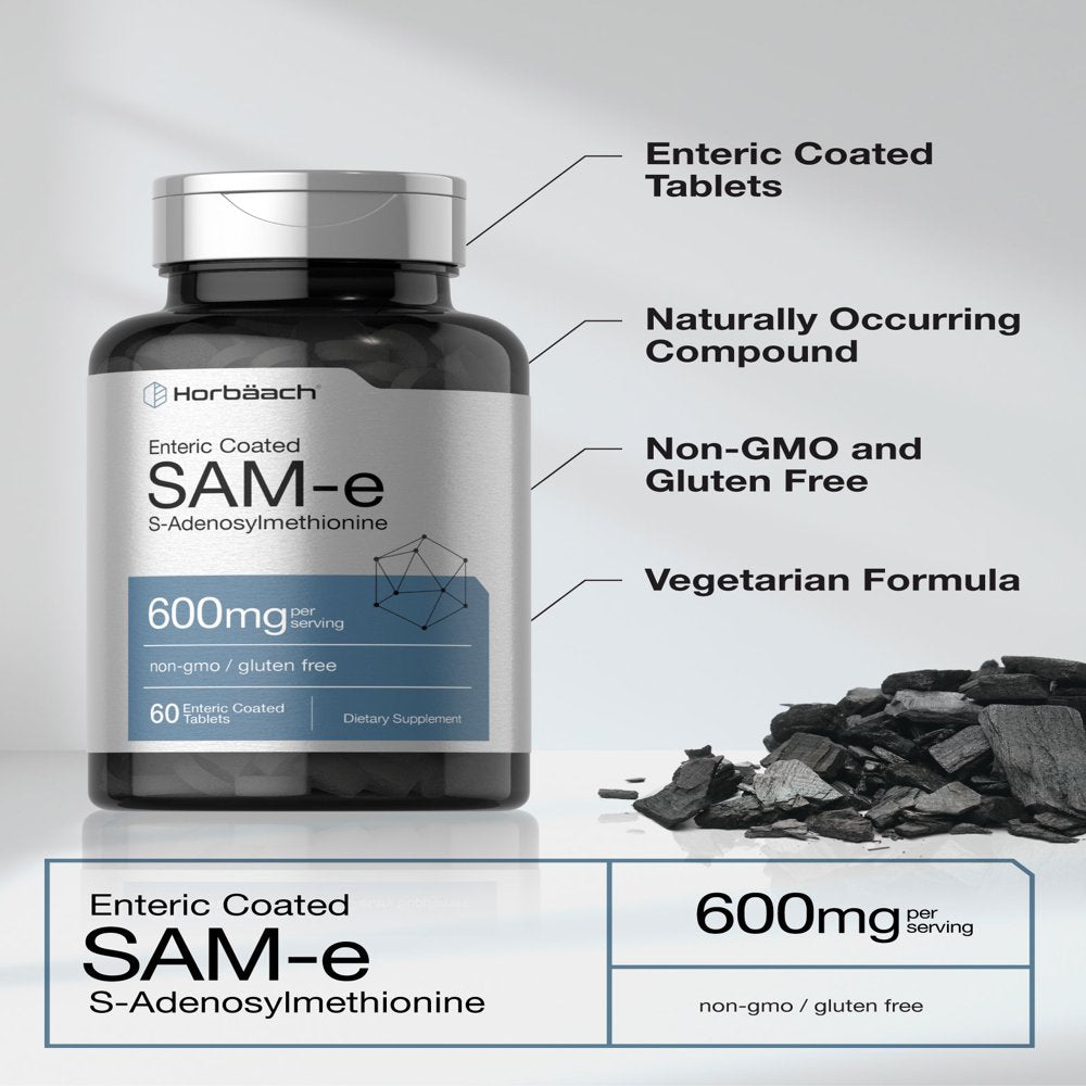 Sam-E 600Mg | 60 Capsules | S-Adenosylmethionine | by Horbaach