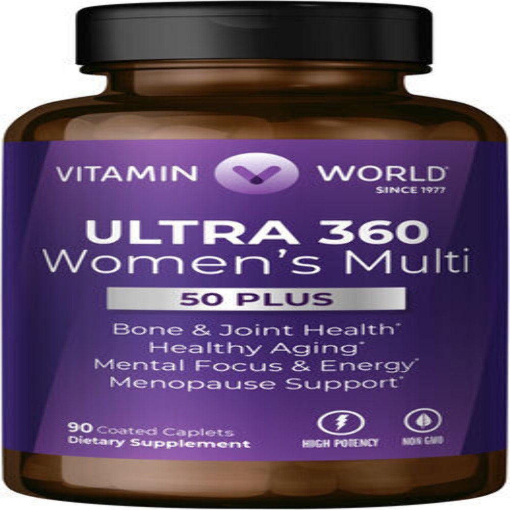 Vitamin World ULTRA 360 Women'S Multi 50+, 90 Coated Caplets. EXP: Oct/2023