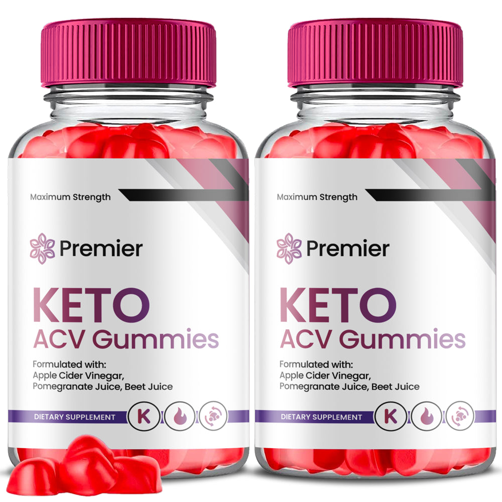 (2 Pack) Premier Keto ACV Gummies - Apple Cider Vinegar Supplement for Weight Loss - Energy & Focus Boosting Dietary Supplements for Weight Management & Metabolism - Fat Burn - 120 Gummies