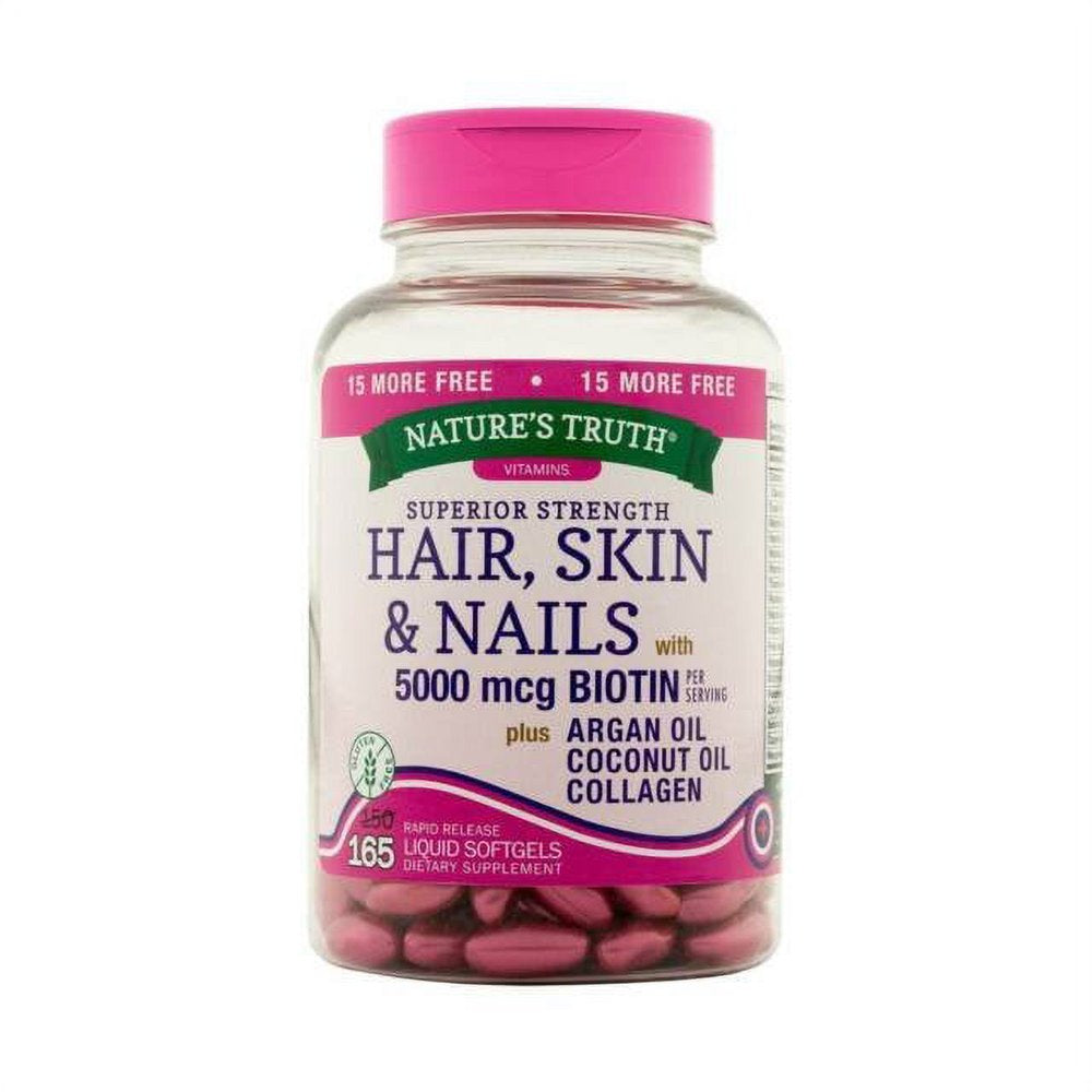 Nature'S Truth Hair Skin & Nails Lactose Free Biotin Non-Gmo 500Mcg, 165Ct