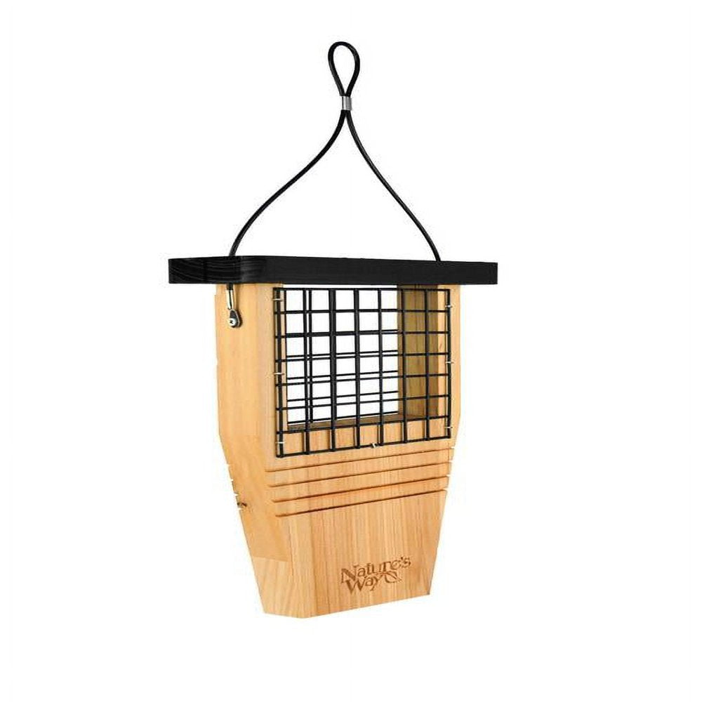 'Nature'S Way Cedar Suet Tail Prop Bird Feeder 1 Cake, Brown