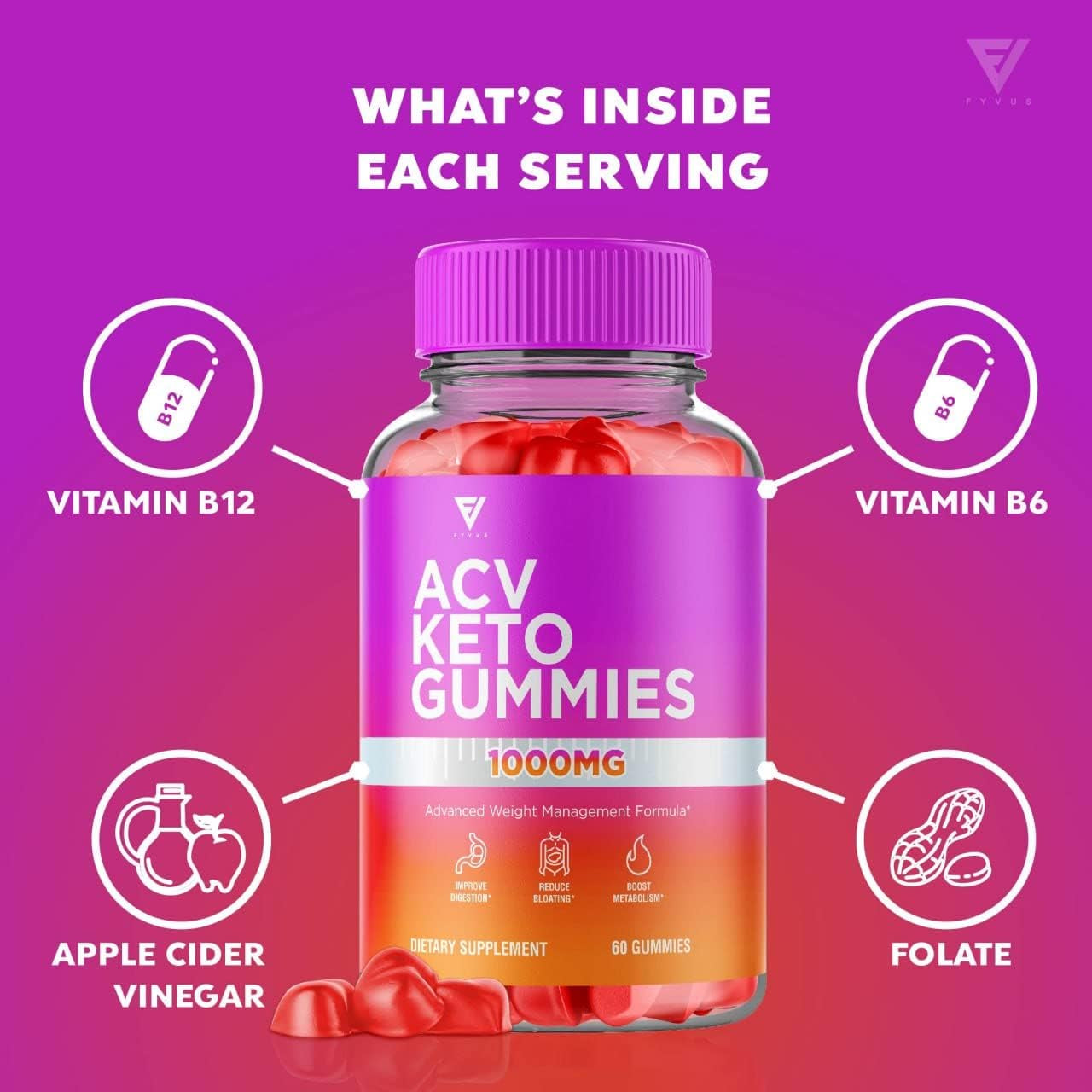 ACV Keto Gummies for Weight Loss Appetite Suppressant Belly Fat Burner Lose, Best Keto Apple Cider Vinegar Supplement Women Men, Keto ACV Diet Gummy Advanced Lose Weight Fast (60 Gummies)