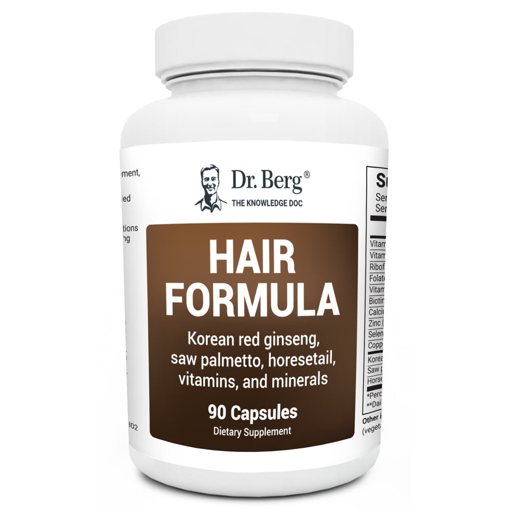 Dr. Berg Hair Formula - Hair Skin and Nails Vitamin with Biotin, 90 Capsules