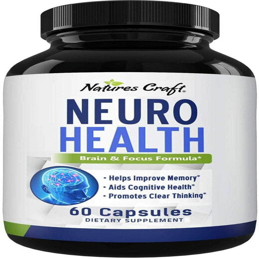 Nootropics Brain Supplement Support - Memory Booster for Mind Focus 60 Capsules