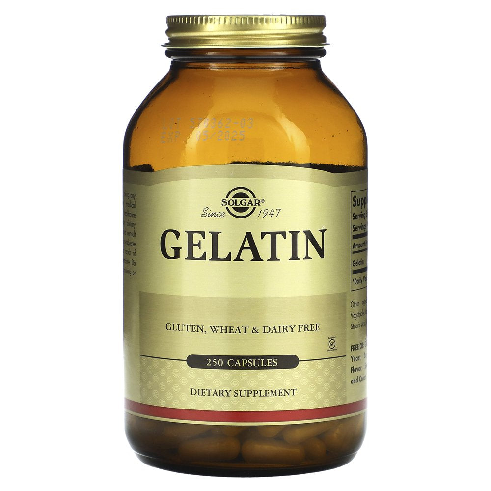 Solgar Gelatin with Calcium Carbonate 250 Capsules