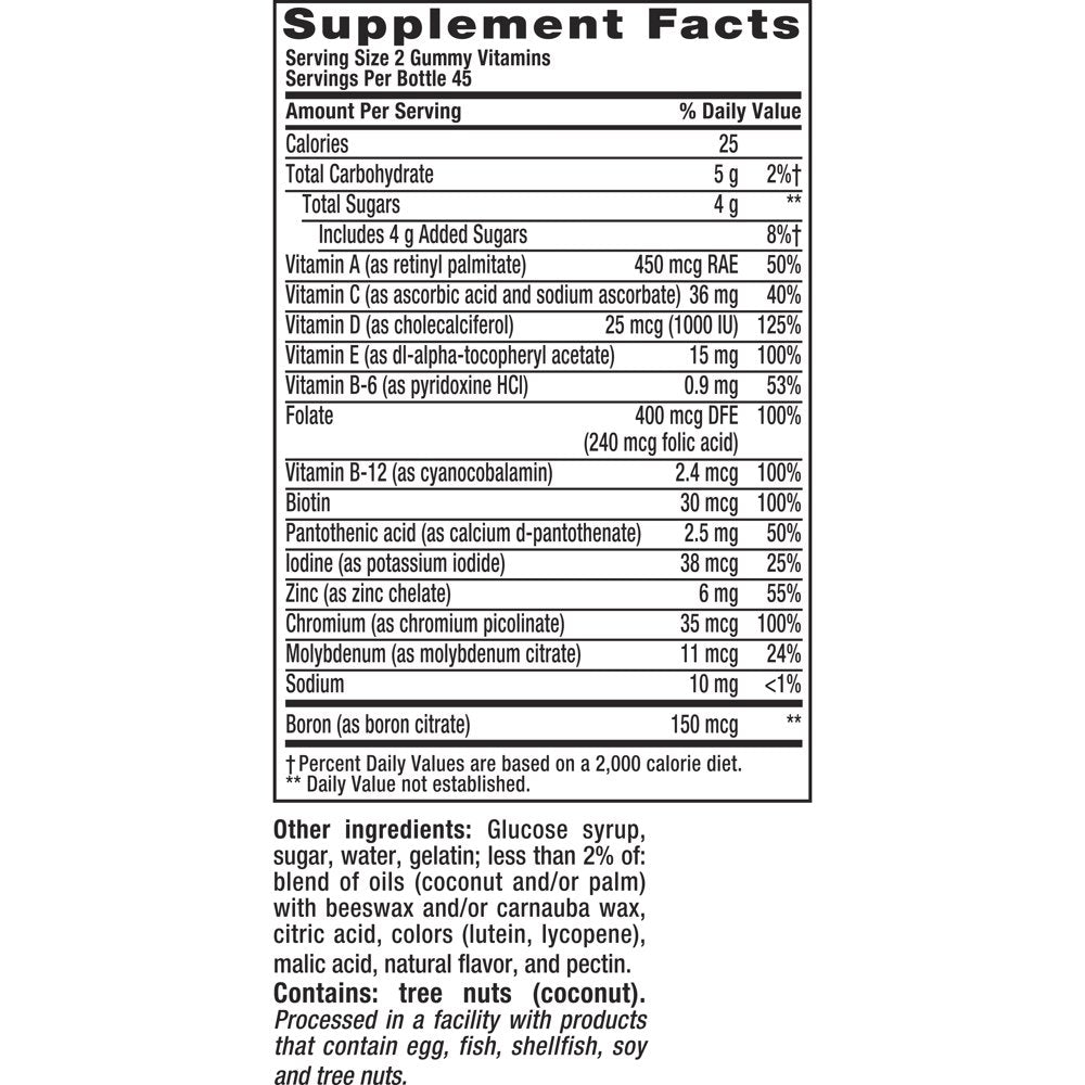 Vitafusion Multi+ Immune Support* – 2-In-1 Benefits & Flavors – Adult Gummy Vitamins with Vitamin C, Zinc, Daily Multivitamins, 90 Count