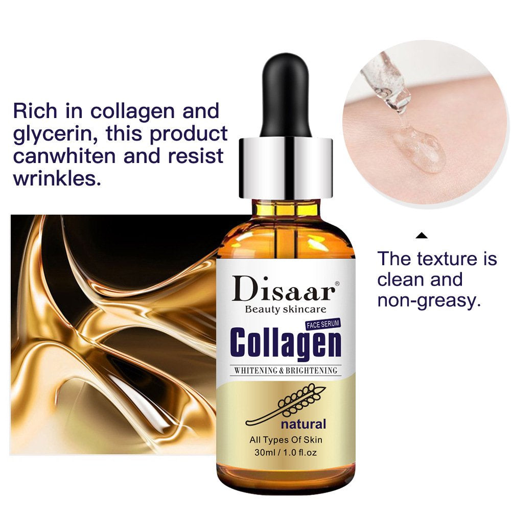 Collagen Face Serum,Anti Aging Moisturizer for Skin Tightening, Brightening & Hydrating, Facial Collagen Peptide