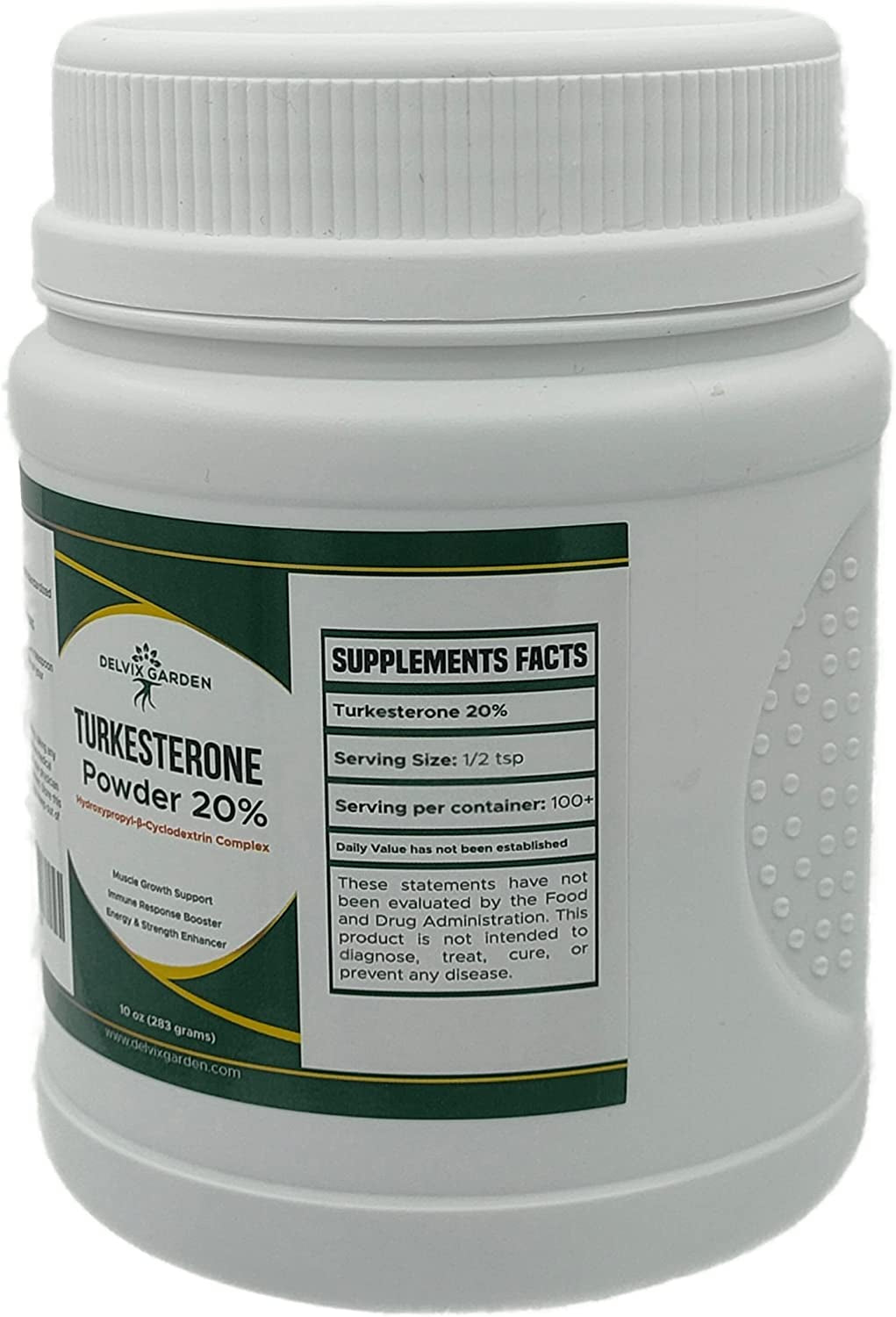 Turkesterone Powder 20%, 10 Oz: Turkesterone Supplement Powder, 10 Oz: Pure Turkesterone Powder with High Potency & Bioavailability; Gluten-Free, Gmo-Free Turkesterone 1200 Mg