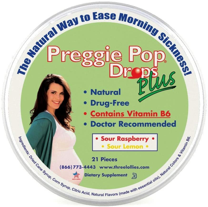 Three Lollies Preggie Drops Plus, Dietary Supplement, Assorted Flavors 21 Ct, 2 Pack