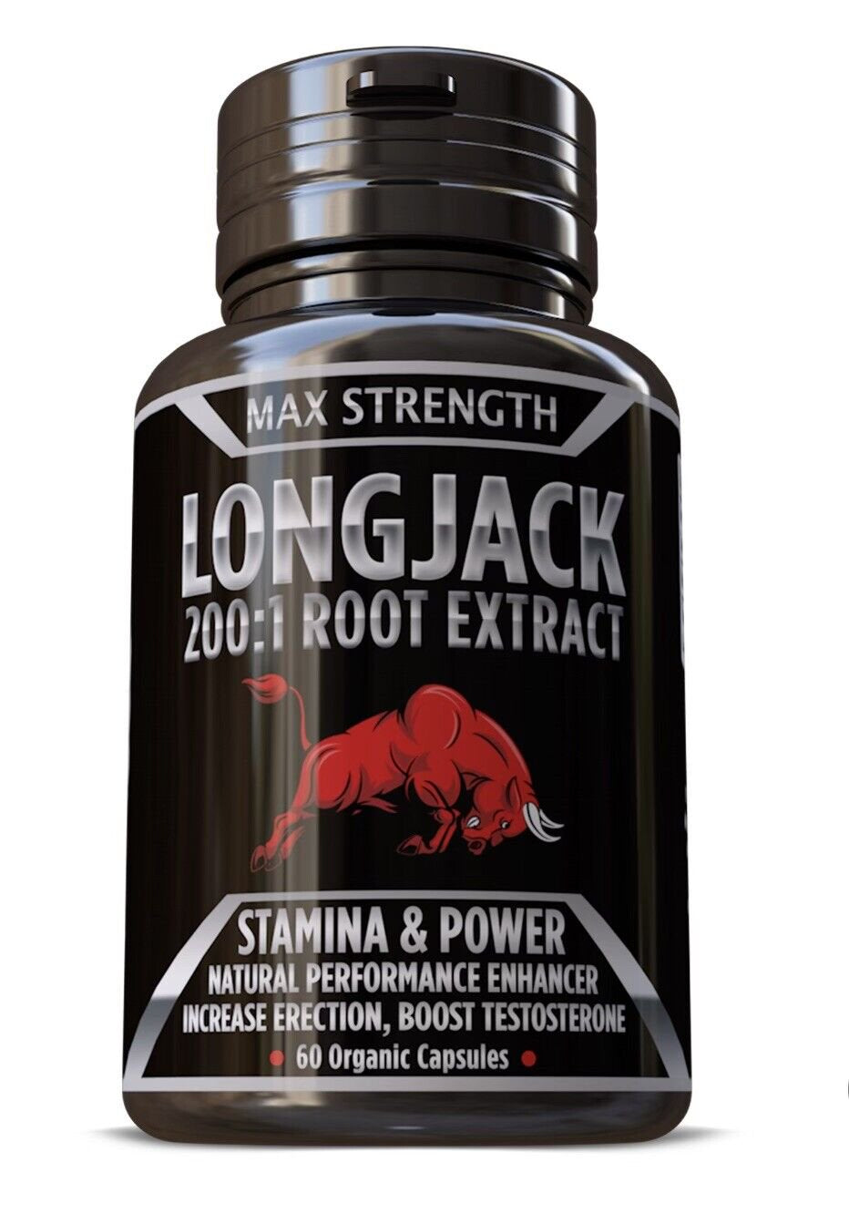Max Strength Longjack 200:1 Root Extract Stamina & Powder for Men 60 Capsules