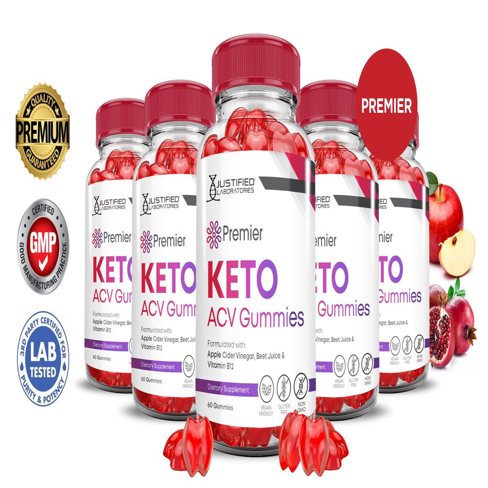 (5 Pack) Premier Keto ACV Gummies 1000MG Dietary Supplement 300 Gummys