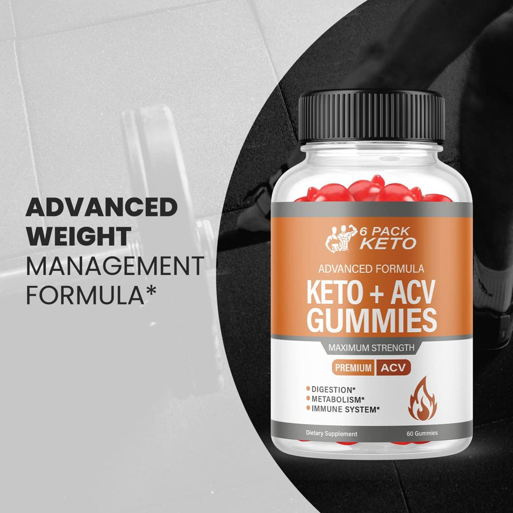 (3 Pack) 6 Pack Keto ACV Gummies - Supplement for Weight Loss - Energy & Focus Boosting Dietary Supplements for Weight Management & Metabolism - Fat Burn - 180 Gummies