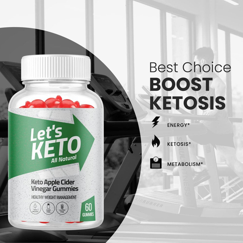 (1 Pack) Let'S Keto ACV Gummies - Supplement for Weight Loss - Energy & Focus Boosting Dietary Supplements for Weight Management & Metabolism - Fat Burn - 60 Gummies