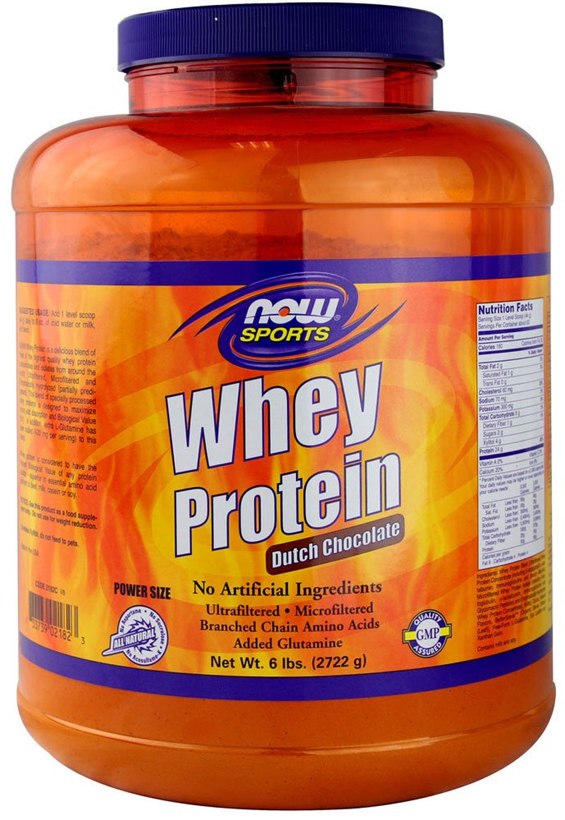 NOW Sports Whey Protein Dutch Chocolate -- 6 Lbs