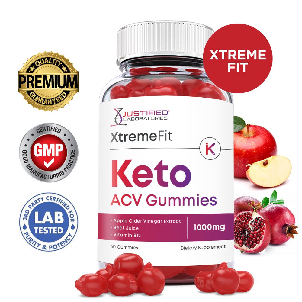 Xtreme Fit Keto ACV Gummies 1000MG Dietary Supplement 60 Gummys