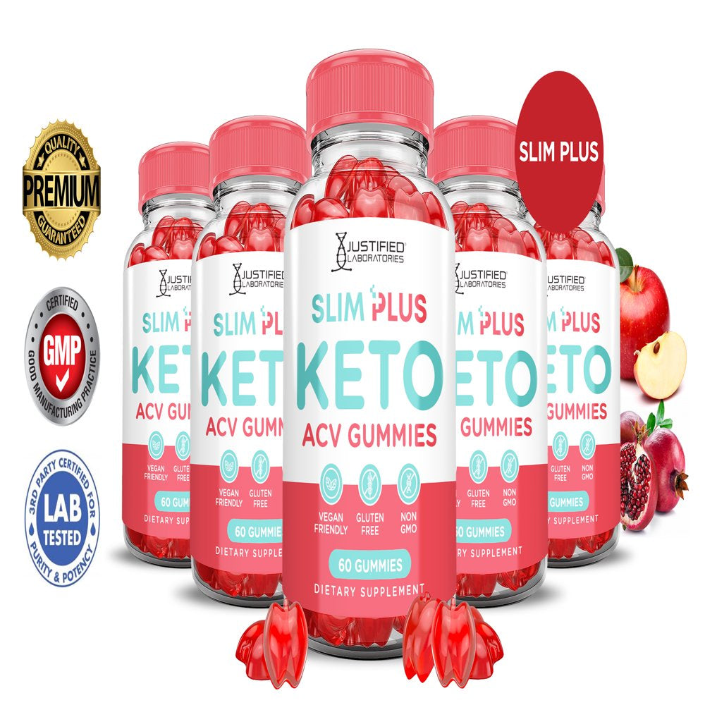 (5 Pack) Slim plus Keto ACV Gummies 1000MG Dietary Supplement 300 Gummys