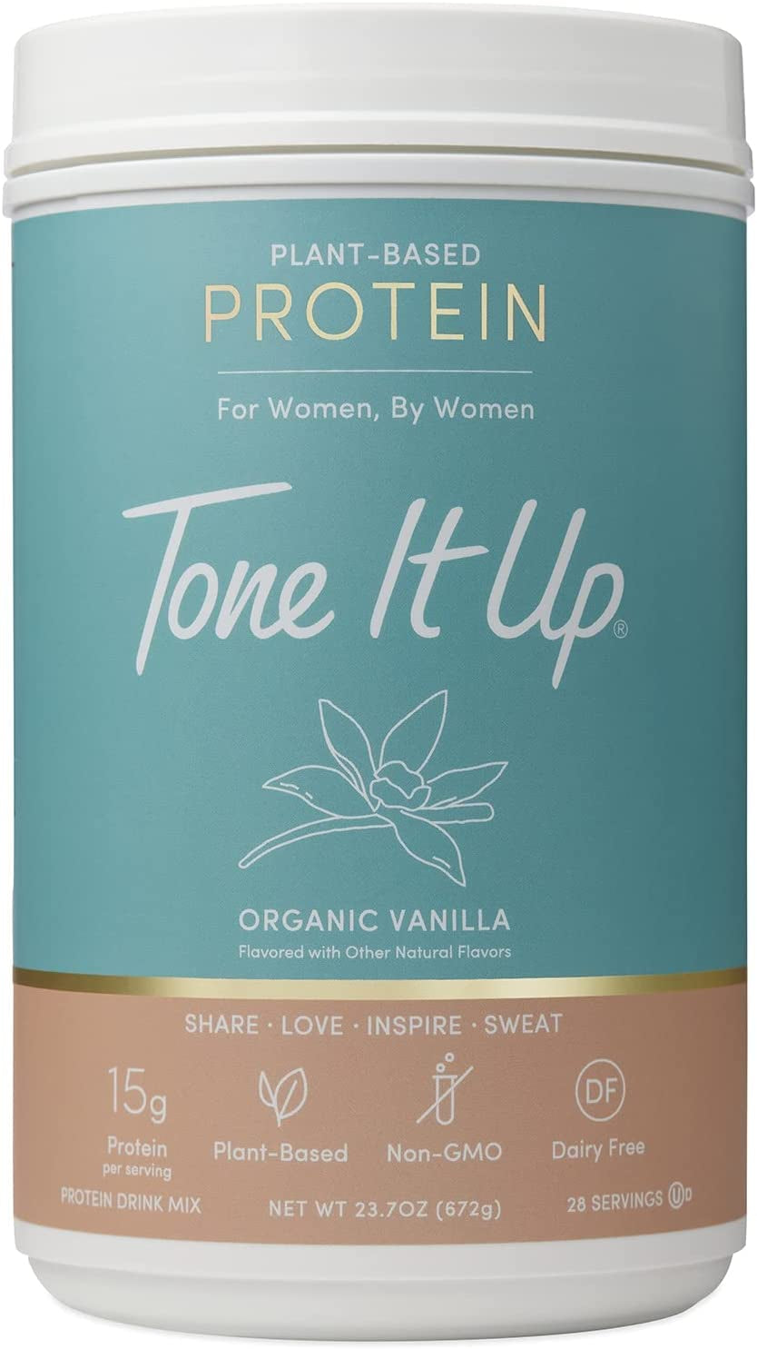 Tone It up Plant Based Organic Protein Powder I Dairy Free, Gluten Free, Kosher, Non-Gmo Pea & Pumpkin Seed Protein I for Women I 28 Servings, 15G of Protein – Vanilla