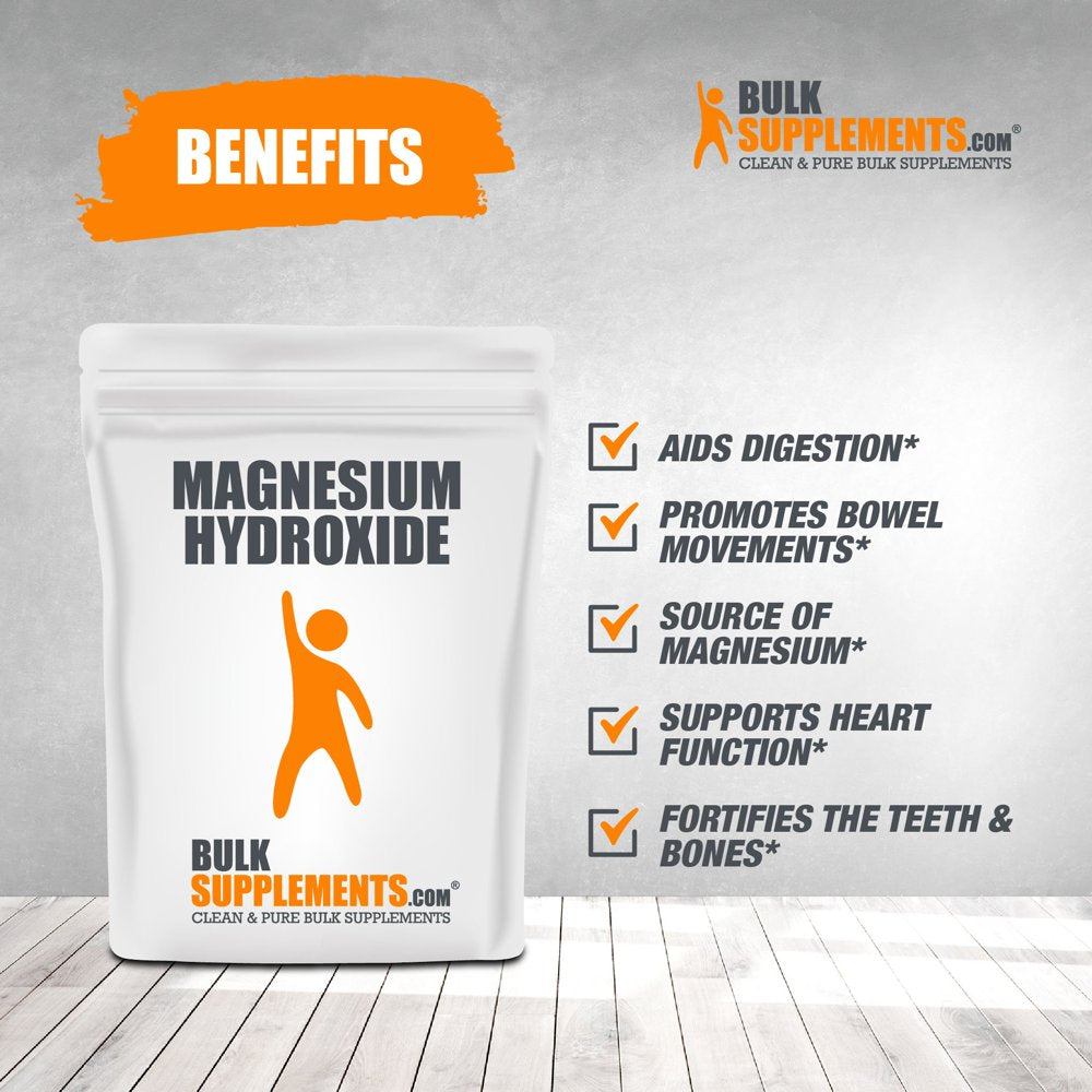 Bulksupplements.Com Magnesium Hydroxide Powder - Colon Support - Magnesium Supplement - Natural Laxative (5 Kilograms)