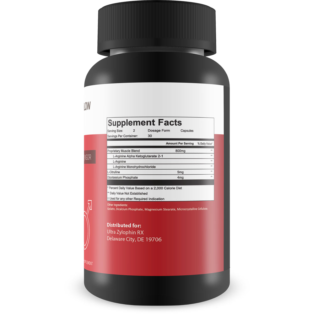 Ultra Zylophin RX X - Expansive Extra Strength Male Blood Flow Expansion Formula - L-Arginine Nitric Oxide Blend - Support Increased Blood Flow to Vital Areas - Male Support W/ L-Citruline