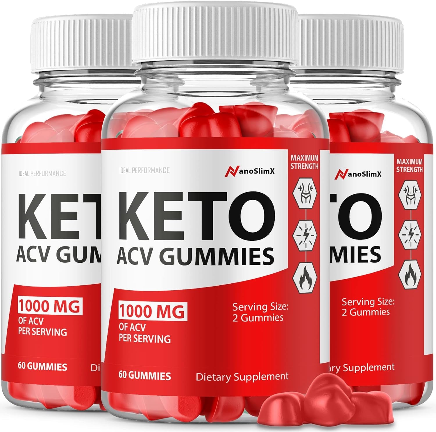 (3 Pack) Nano Slimx Keto ACV Gummies Nanoslim X Keto ACV Gumimes Nano Slim X ACV Gummies Nano Slim X Gumimes (180 Gummies)