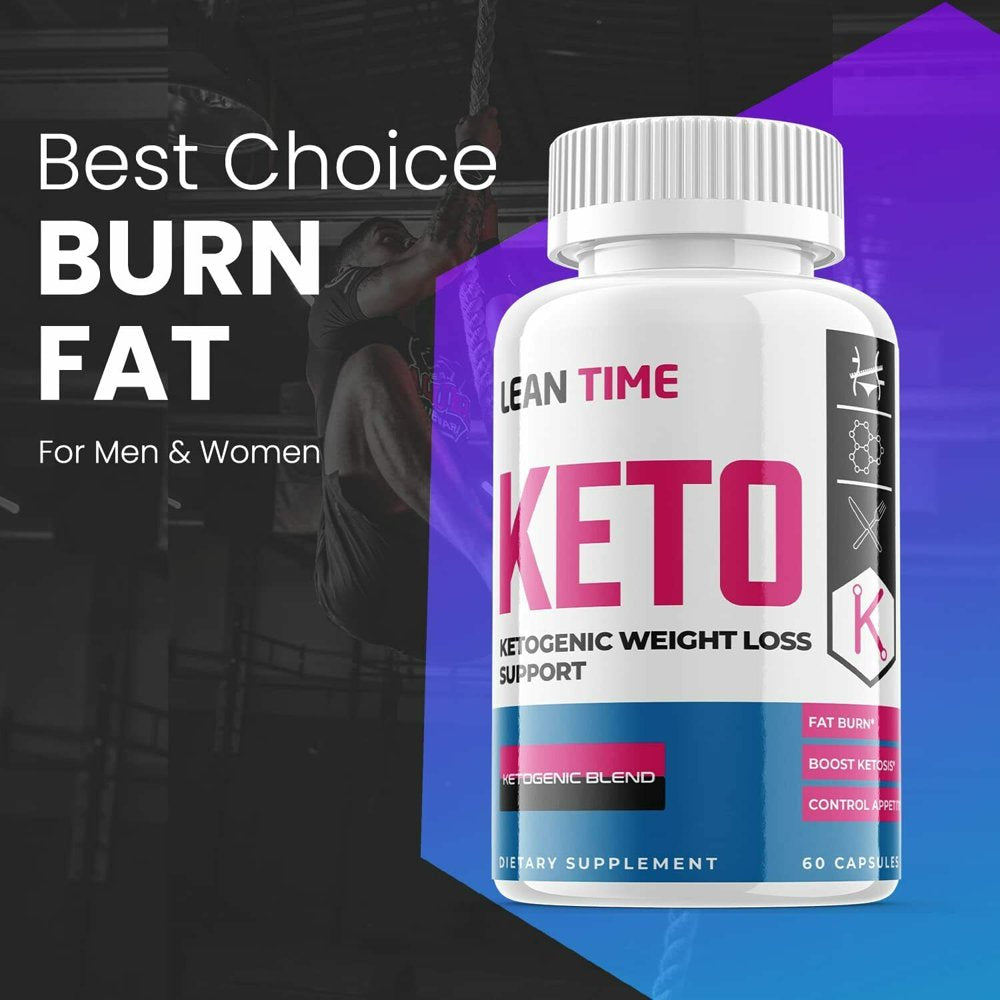 (3 Pack) Lean Time Keto - Supplement for Weight Loss - Energy & Focus Boosting Dietary Supplements for Weight Management & Metabolism - Advanced Fat Burn Raspberry Ketones Pills - 180 Capsules