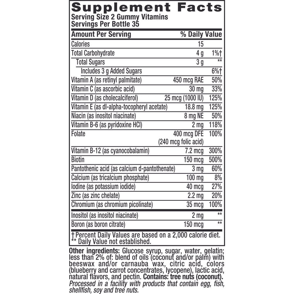 Vitafusion Women’S Daily Gummy Multivitamin: Vitamin C & E, Delicious Berry Flavors, 70Ct (35 Day Supply), from Vitafusion, the Gummy Vitamin Experts.