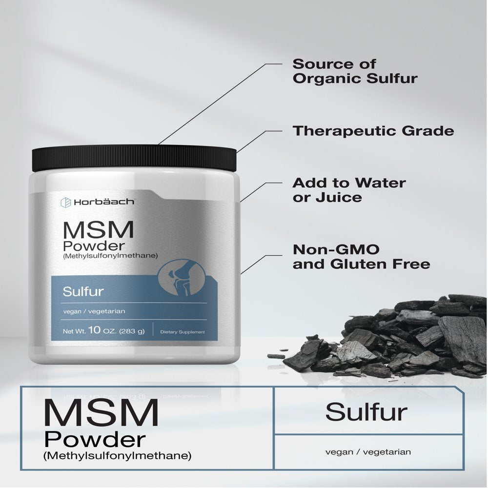 MSM Powder (Methylsulfonylmethane) | 10 Oz | by Horbaach