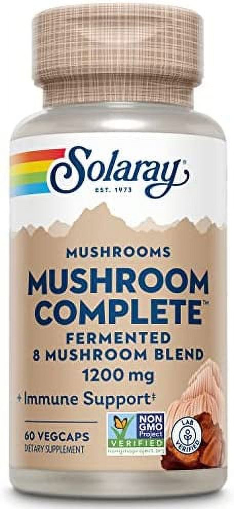 Solaray Fermented Mushroom Complete 1200 Mg | Healthy Immune Function Support | 30 Serv | 60 Vegcaps